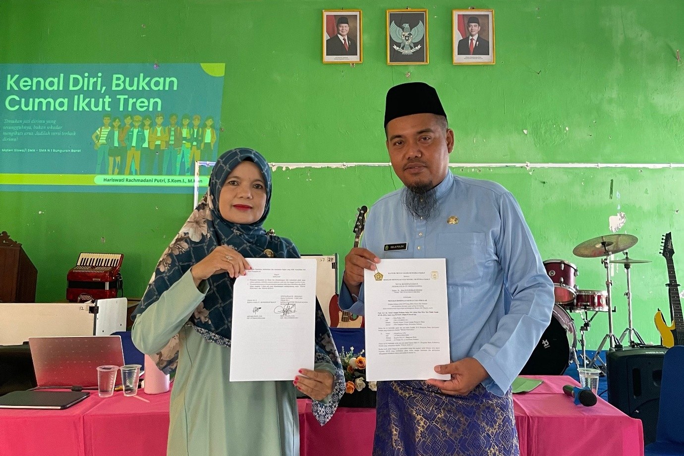 Perkuat Pembinaan Remaja, KUA Bunguran Barat dan SMAN 1 Bunguran Barat Jalin Kesepakatan Strategis